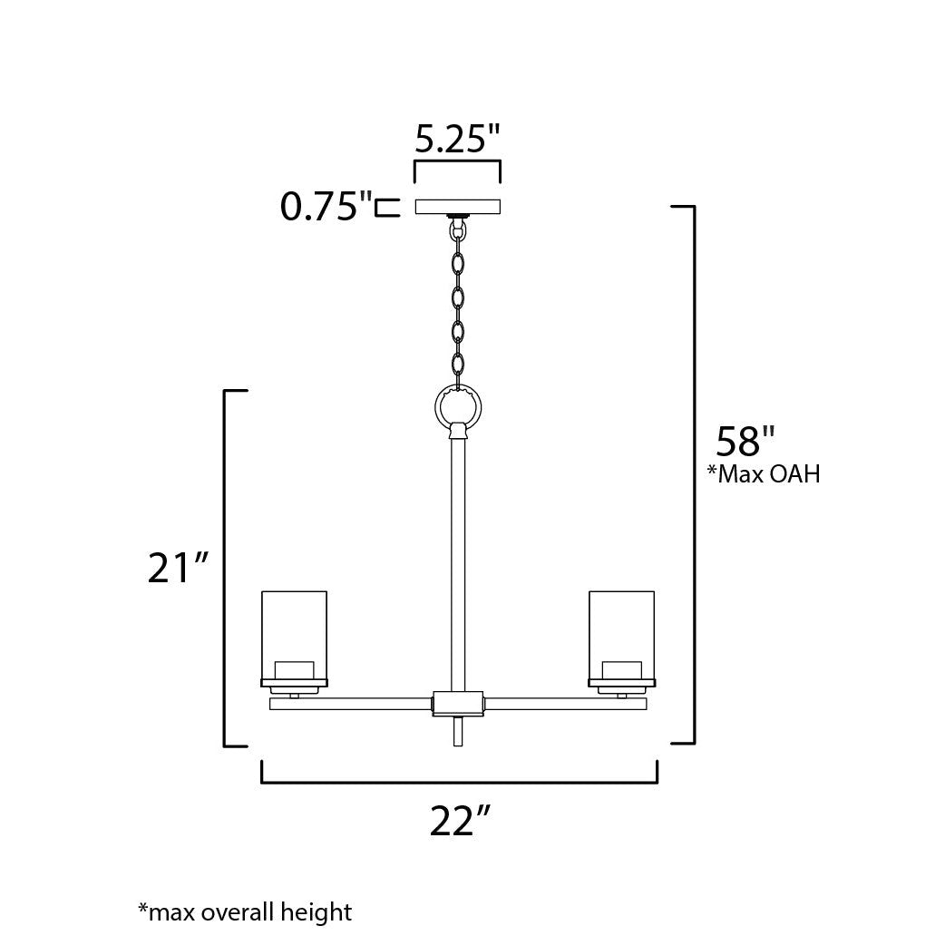 Maxim Lighting CORONA 10205CLSBR Chandelier Contemporary - Brass