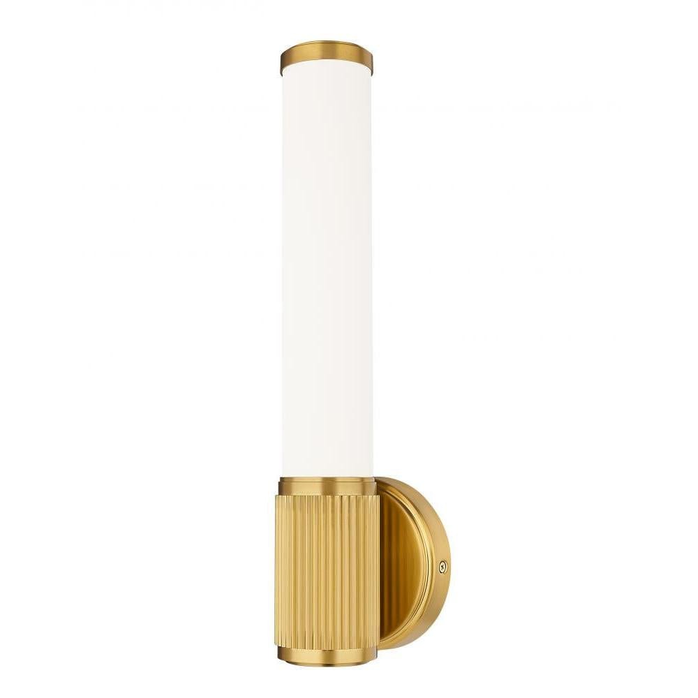 1 Light Wall Sconce-White Opal