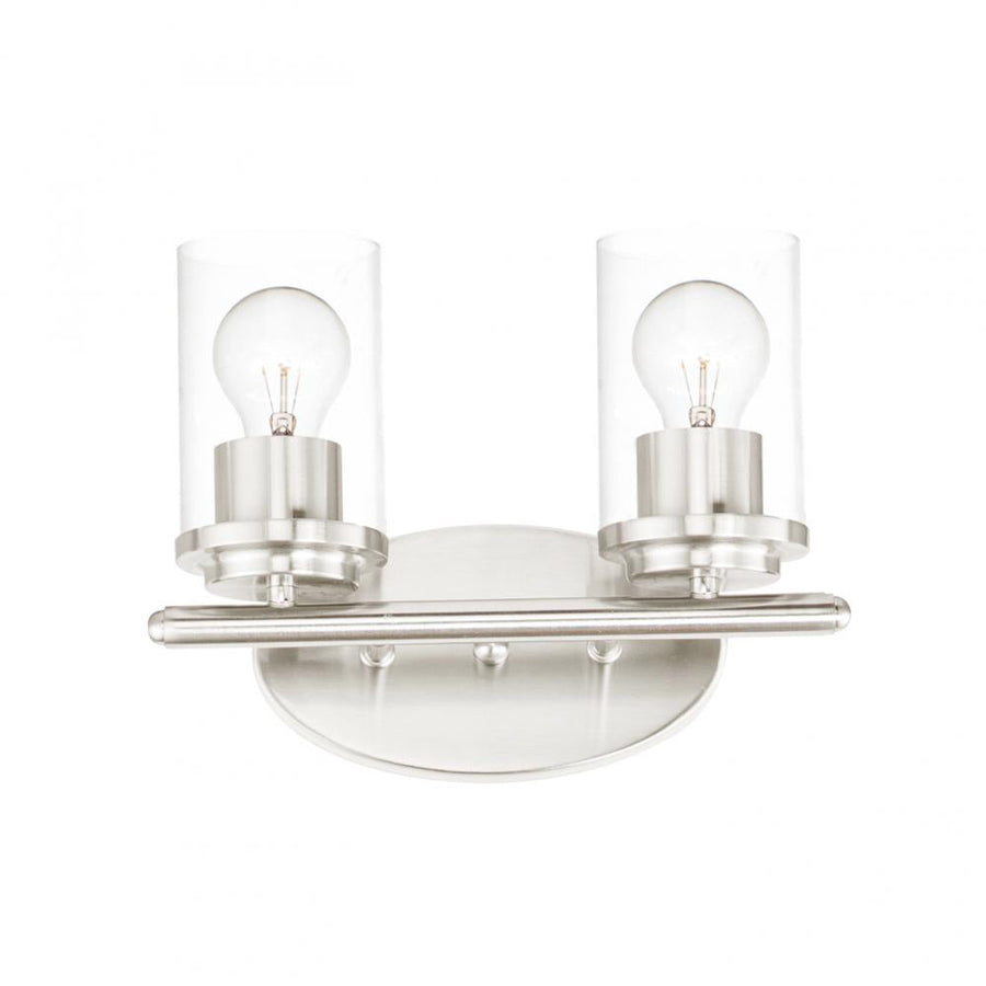 Maxim Lighting 10212CLSN 12 Inch 12 Bathroom Vanity - 12 Inch Bathroom Vanity Light – Satin Nickel