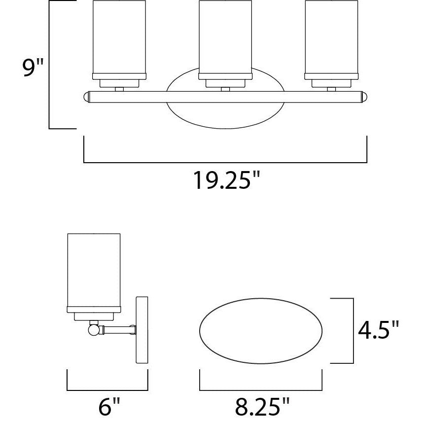 Maxim Lighting CORONA 10213FTOI Bathroom Fixture Contemporary - Bronze