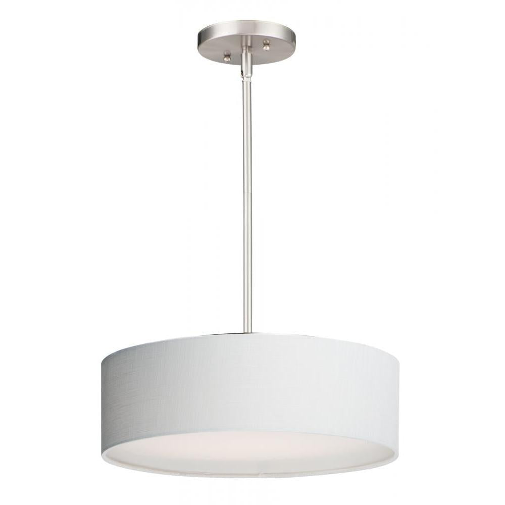 Prime 16 Inch Semi Flush Mount Light – Satin Nickel
