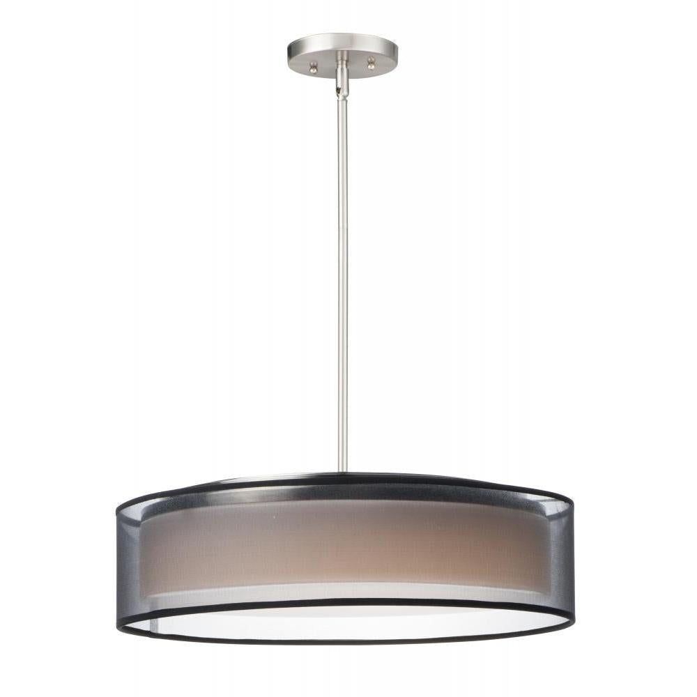 Prime 20 Inch Semi Flush Mount Light – Satin Nickel