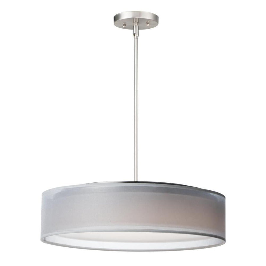 Maxim Lighting 10226WOSN Prime 20 Inch Semi Flush Mount Light – Satin Nickel