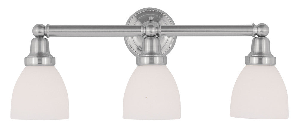 Livex Lighting CLASSIC 1023-91 Bathroom Fixture Contemporary - Brushed Nickel