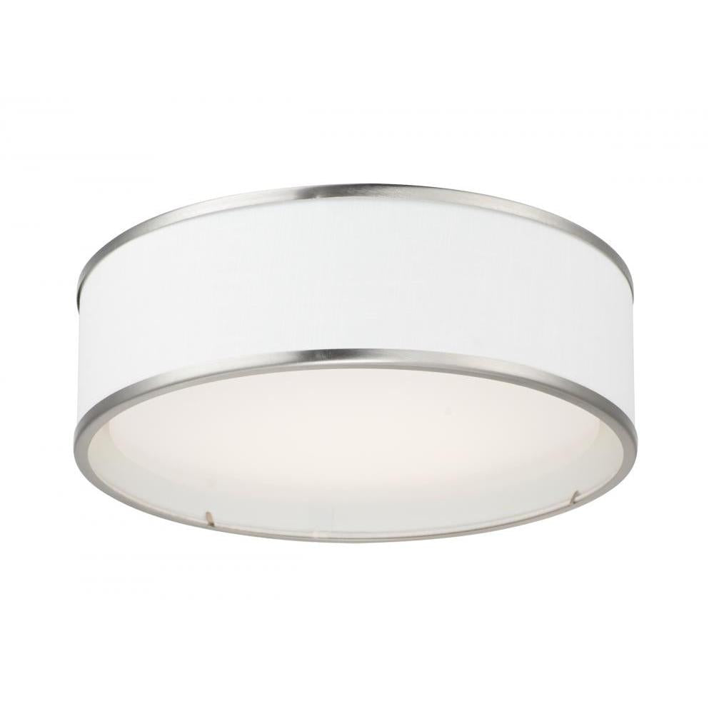 Prime 16 Inch Flush Mount Light – Satin Nickel