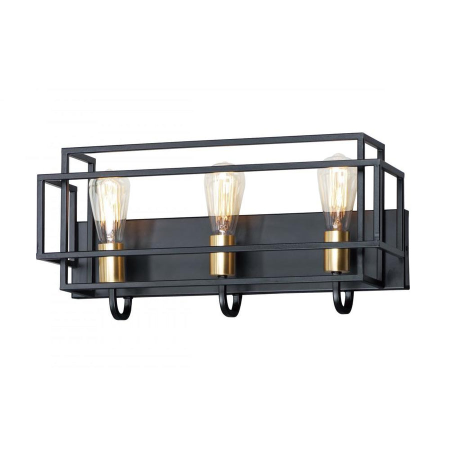 Maxim Lighting 10243BKSBR Liner 21.25 Inch Bathroom Vanity - Black / Satin Brass
