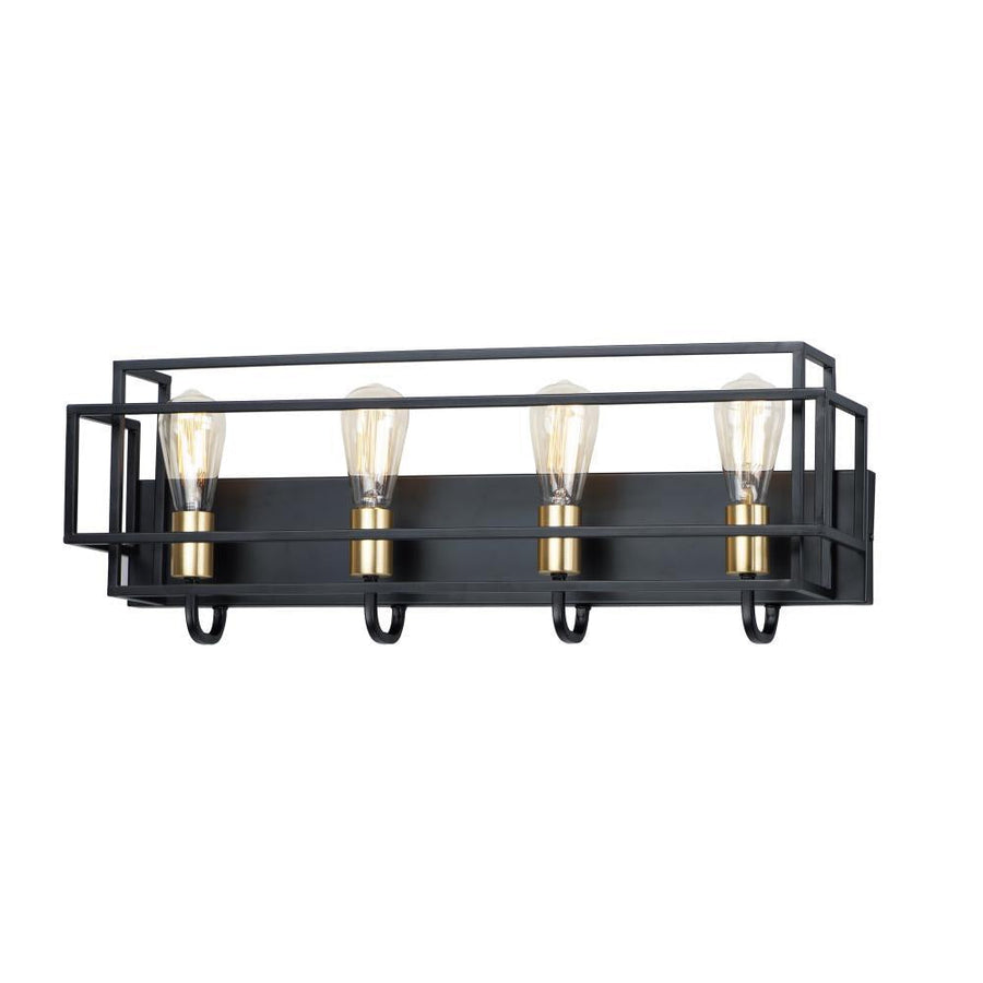 Maxim Lighting 10244BKSBR Liner 28.5 Inch Bathroom Vanity - Black / Satin Brass