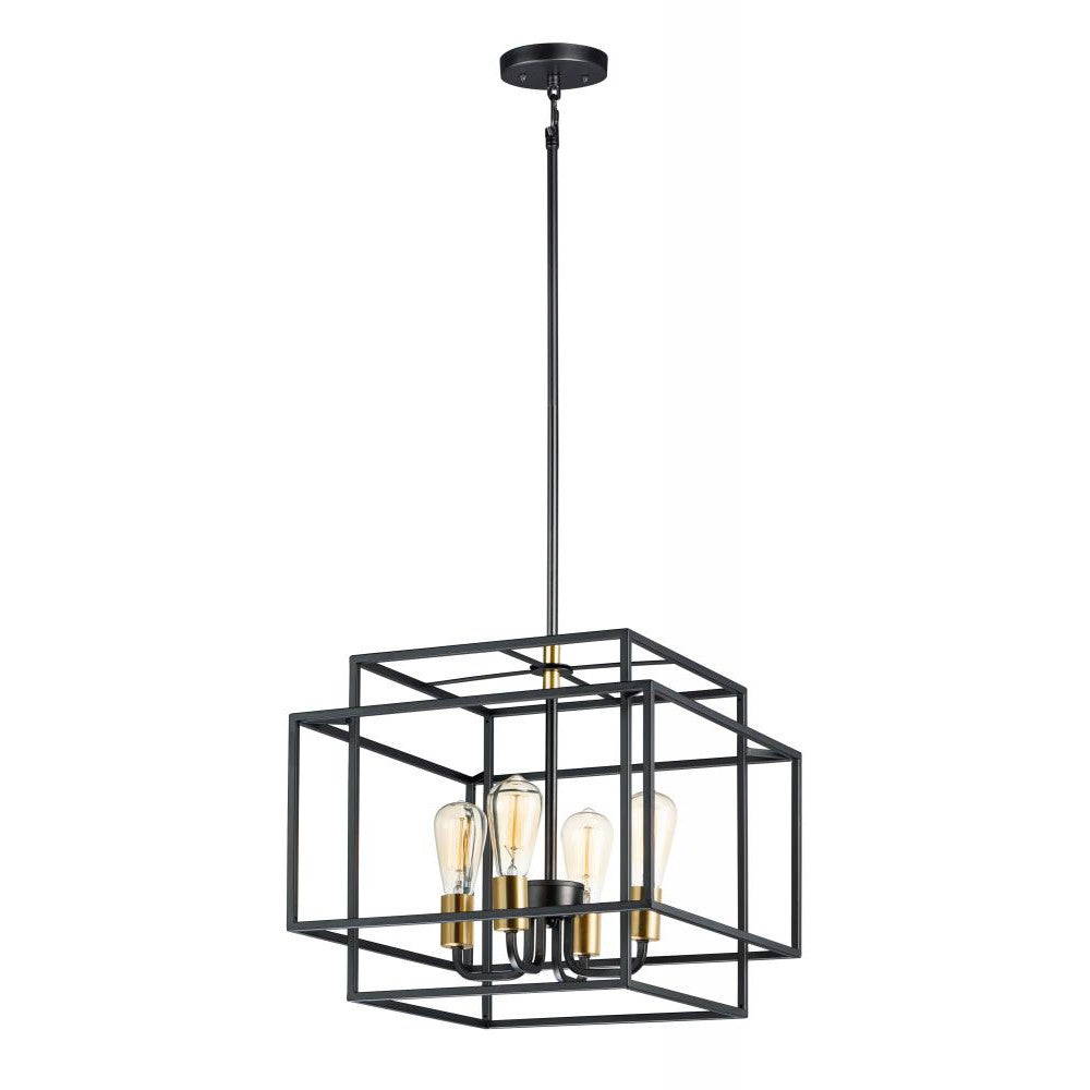 Maxim Lighting LINER 10247BKSBR Pendant Industrial - Black