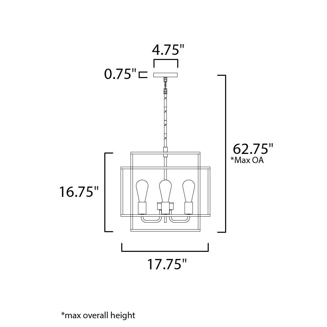 Maxim Lighting LINER 10247BKSBR Pendant Industrial - Black