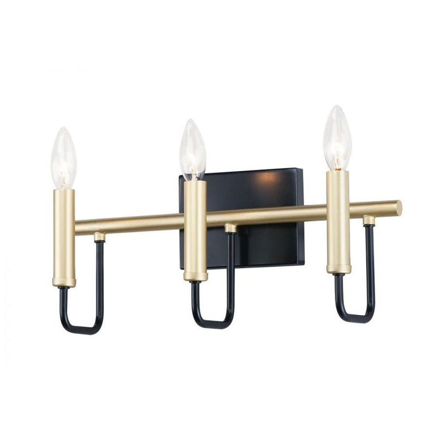 Maxim Lighting 10253BKGLD Sullivan nan Bathroom Vanity - Black / Gold