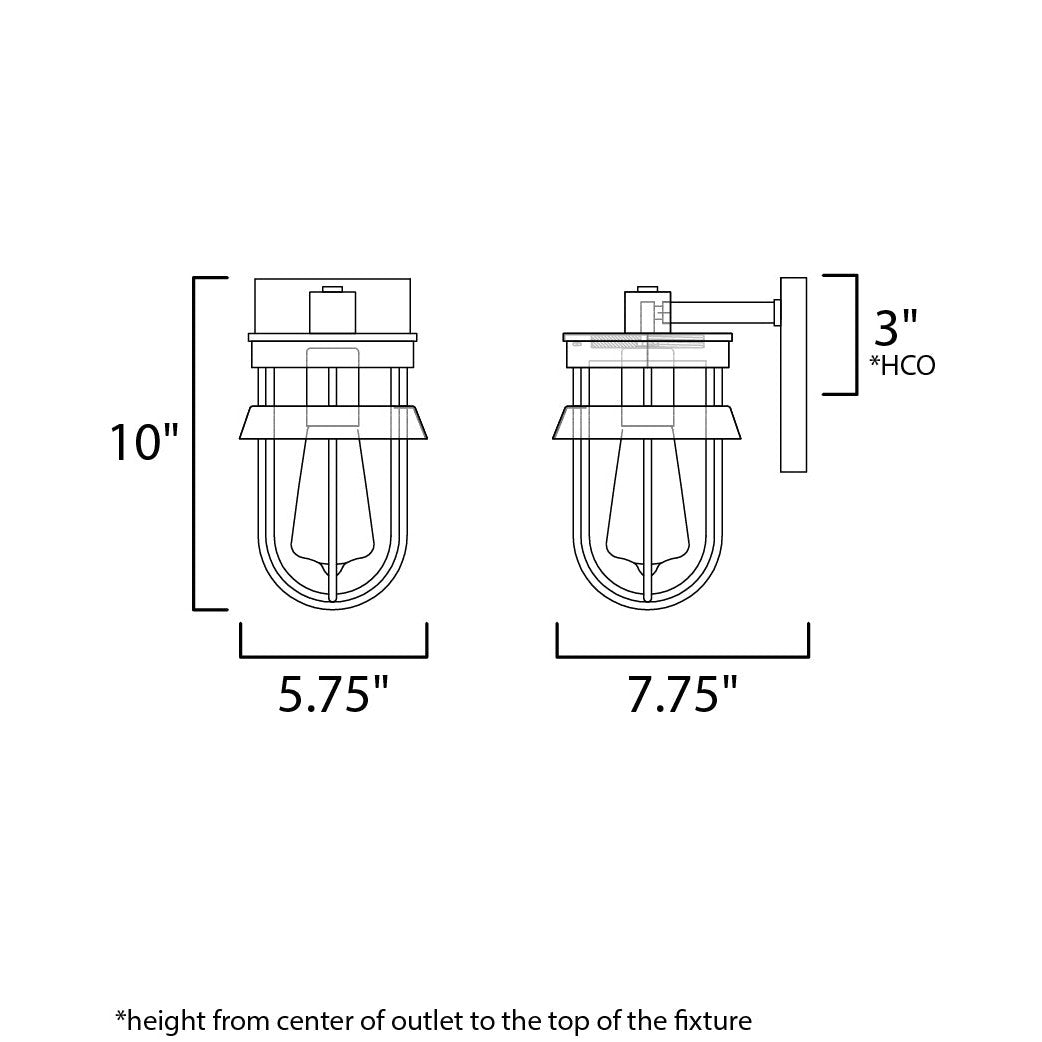 Maxim Lighting BREAKWATER 10265CLBK Exterior Nautical - Black