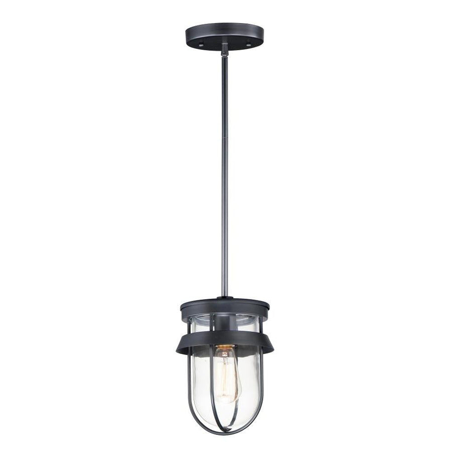 Maxim Lighting 10268CLBK Breakwater 7 Inch Semi Flush Mount Light – Black