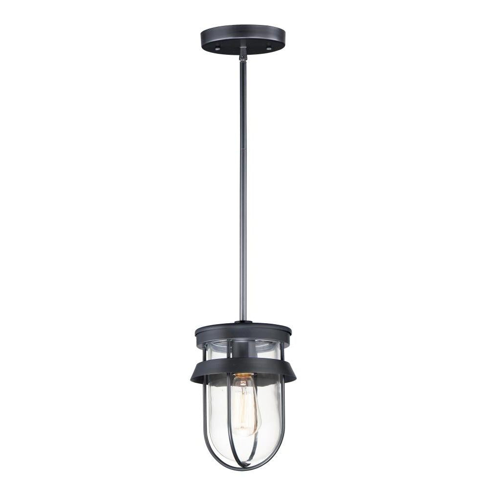 Breakwater 7 Inch Semi Flush Mount Light – Black