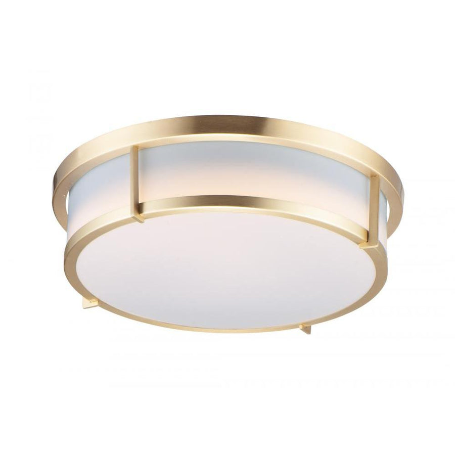 Maxim Lighting 10274WTSBR Rogue LED 17 Inch Flush Mount Light – Satin Brass