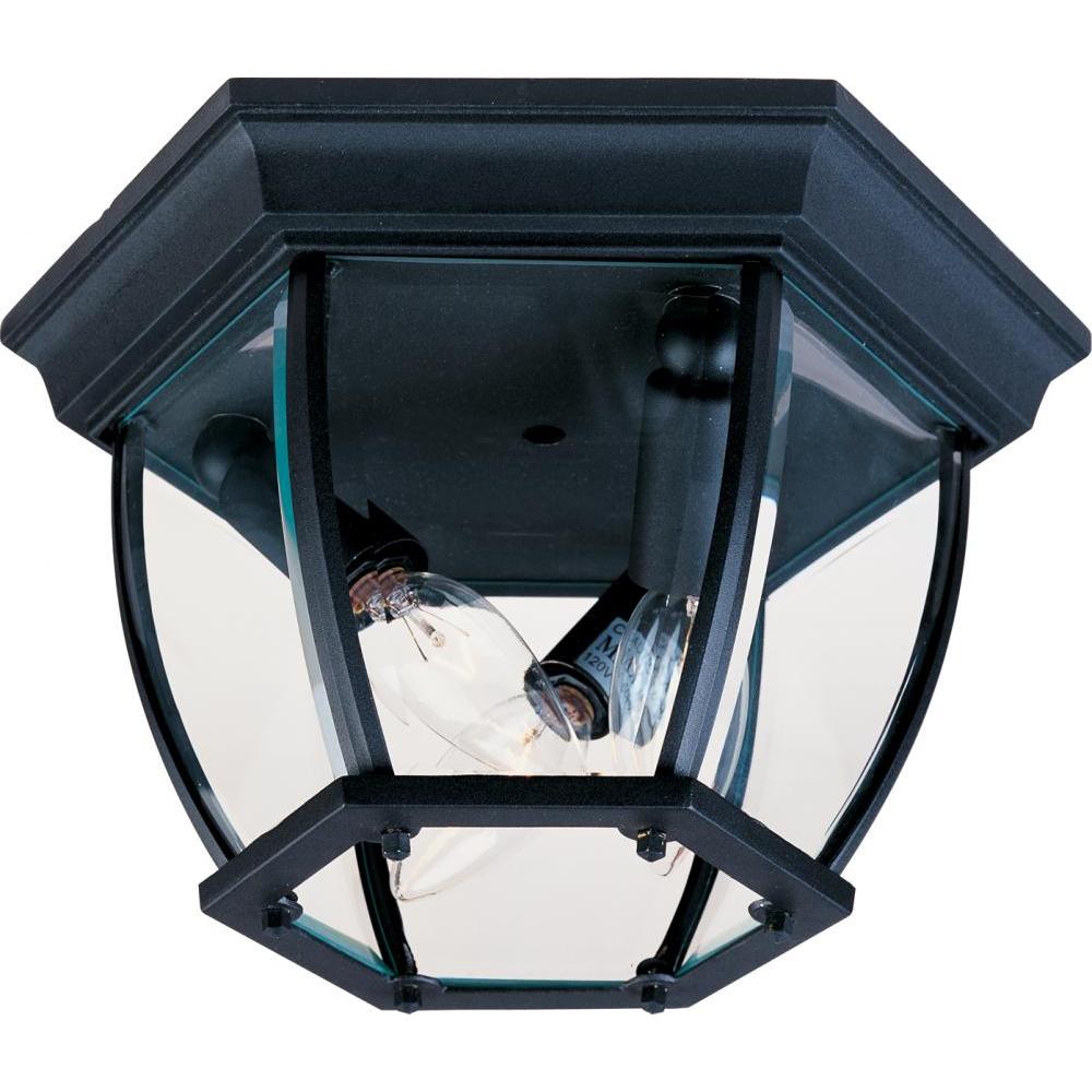 Maxim Lighting 1029BK Crown Hill 11 Inch Flush Mount Light – Black