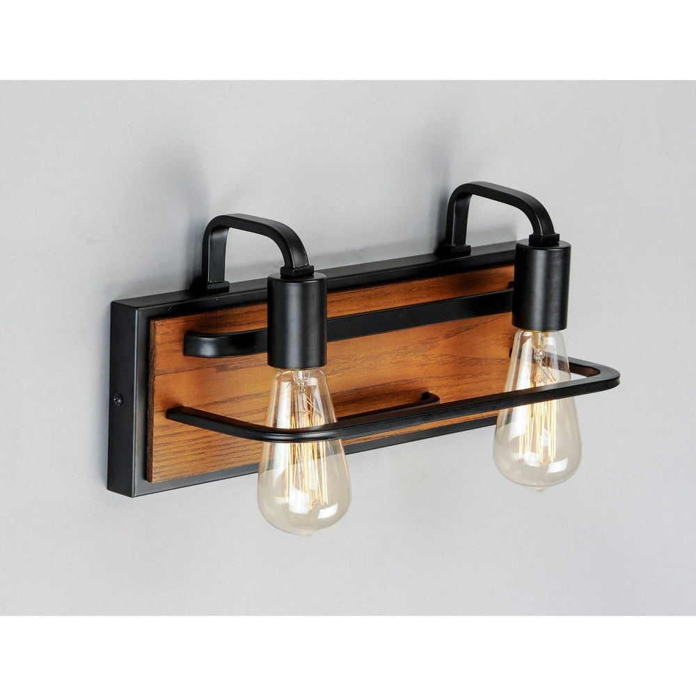 Maxim Lighting BLACK FOREST 10302BKASB Bathroom Fixture Industrial - Black