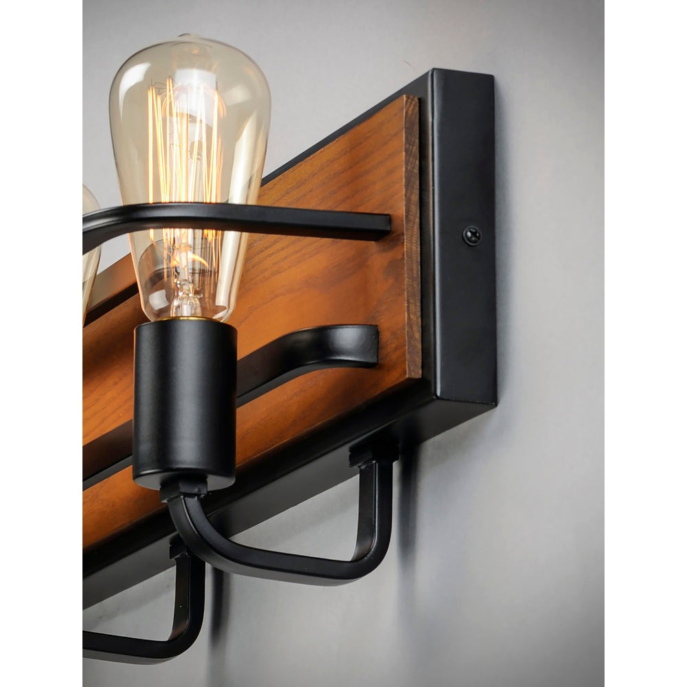 Maxim Lighting BLACK FOREST 10302BKASB Bathroom Fixture Industrial - Black