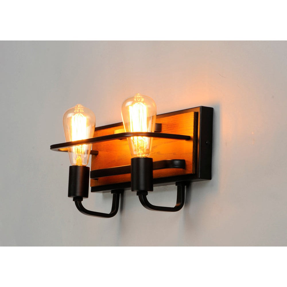 Maxim Lighting BLACK FOREST 10302BKASB Bathroom Fixture Industrial - Black