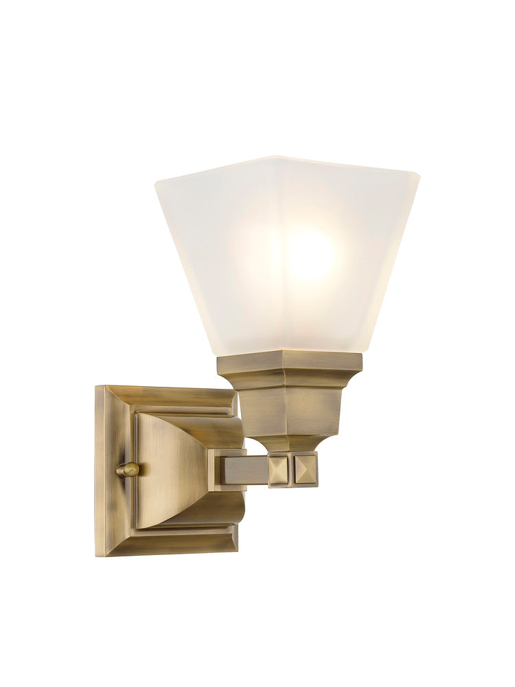 Livex Lighting MISSION 1031-01 Bathroom Fixture Traditional - Antique Brass