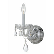 Crystorama Traditional Crystal 1031-CH-CL-S – 5 Inch – 1 Light – Sconce – Clear Crystal – Polished Chrome – Dry Rated