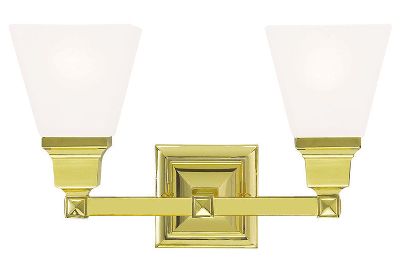 Livex Lighting MISSION 1032-02 Bathroom Fixture Traditional - Polished Brass