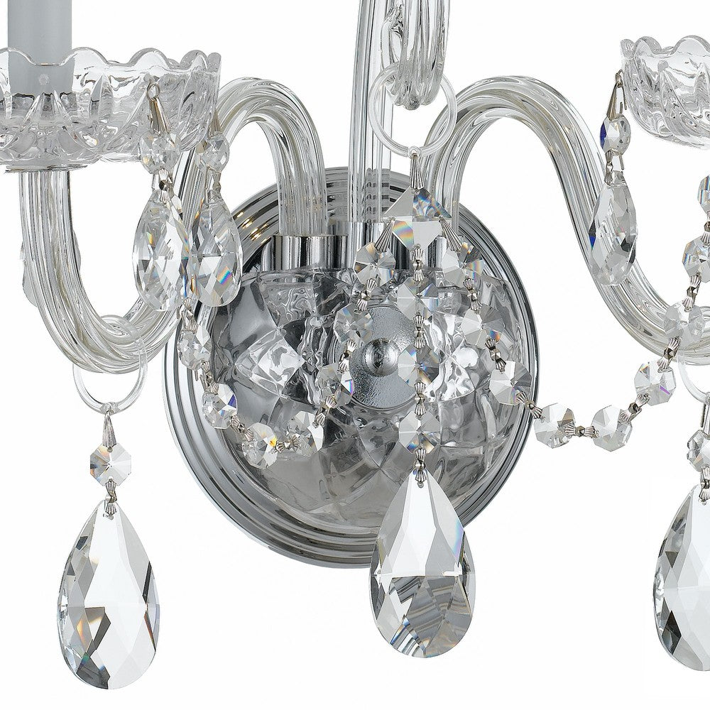 Crystorama TRADITIONAL CRYSTAL 1032-CH-CL-MWP Sconce Americana - Polished Chrome