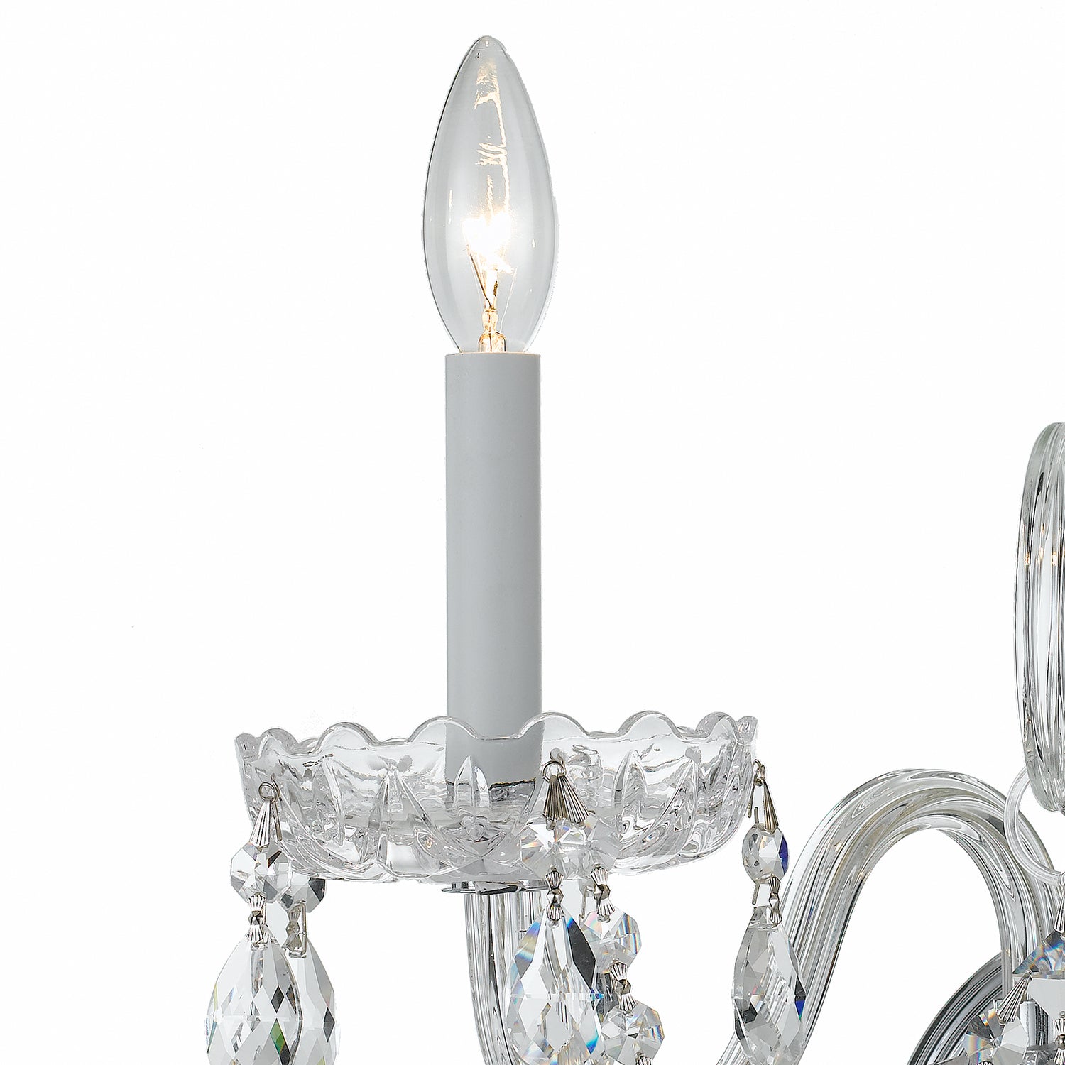 Crystorama Traditional Crystal 1032-CH-CL-MWP – 15 Inch – 2 Light – Sconce – Clear Crystal – Polished Chrome – Dry Rated
