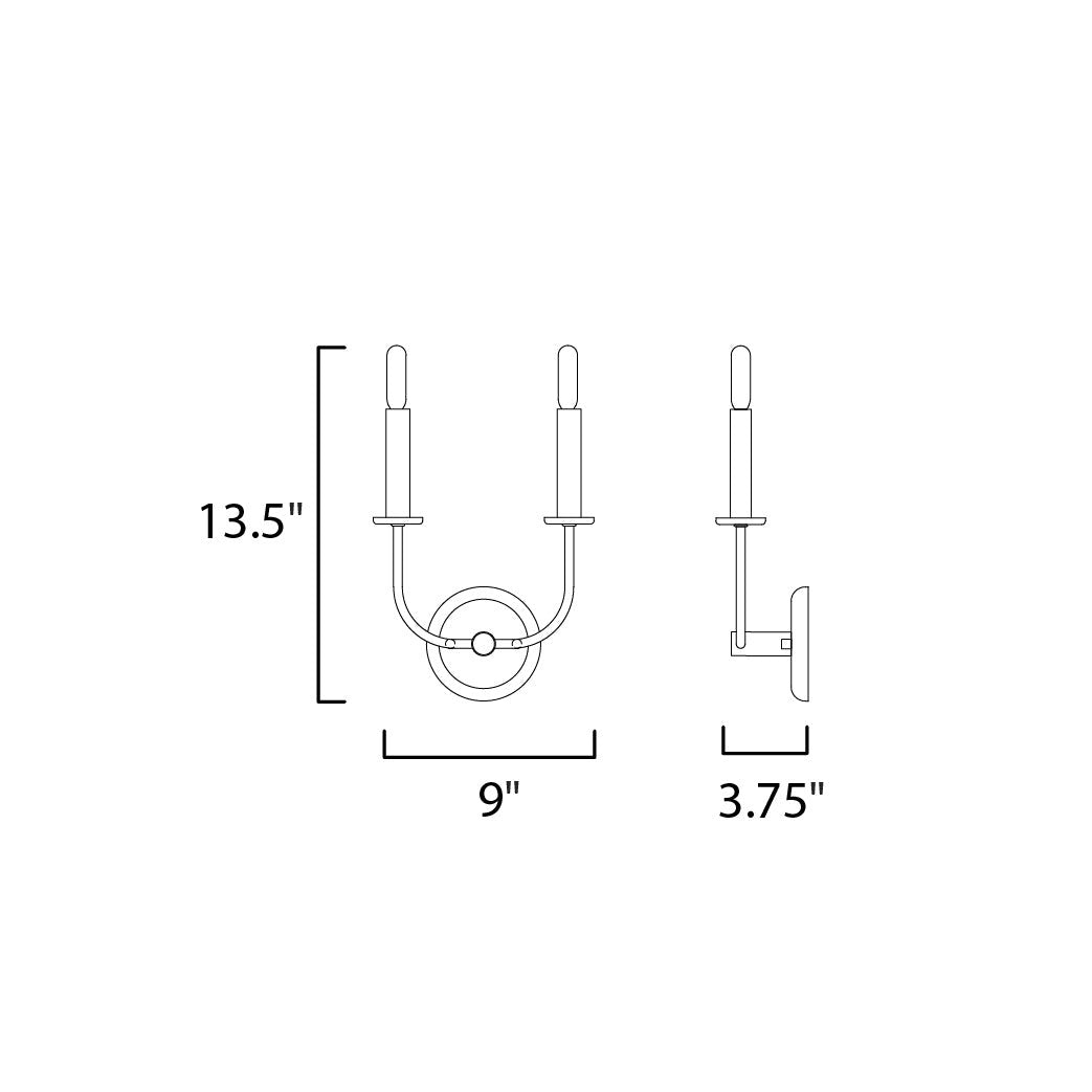 Maxim Lighting WESLEY 10322SBR Sconce Traditional - Brass