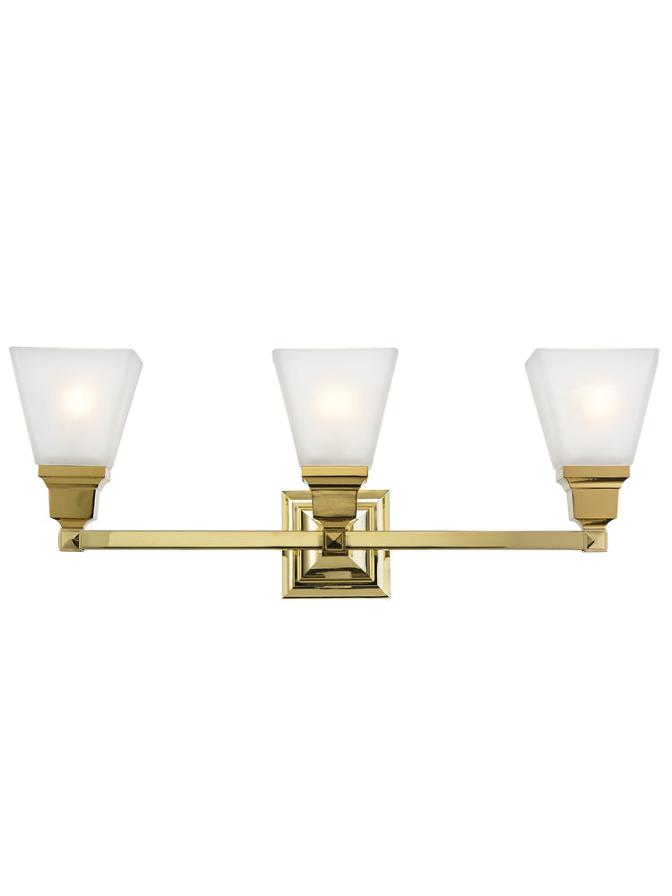 Livex Lighting MISSION 1033-02 Bathroom Fixture Traditional - Polished Brass