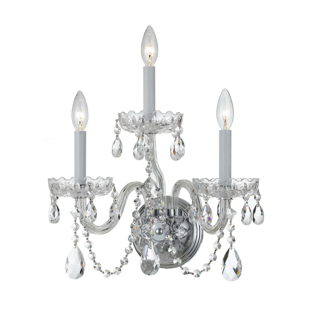 Crystorama TRADITIONAL CRYSTAL 1033-CH-CL-MWP Sconce Americana - Polished Chrome