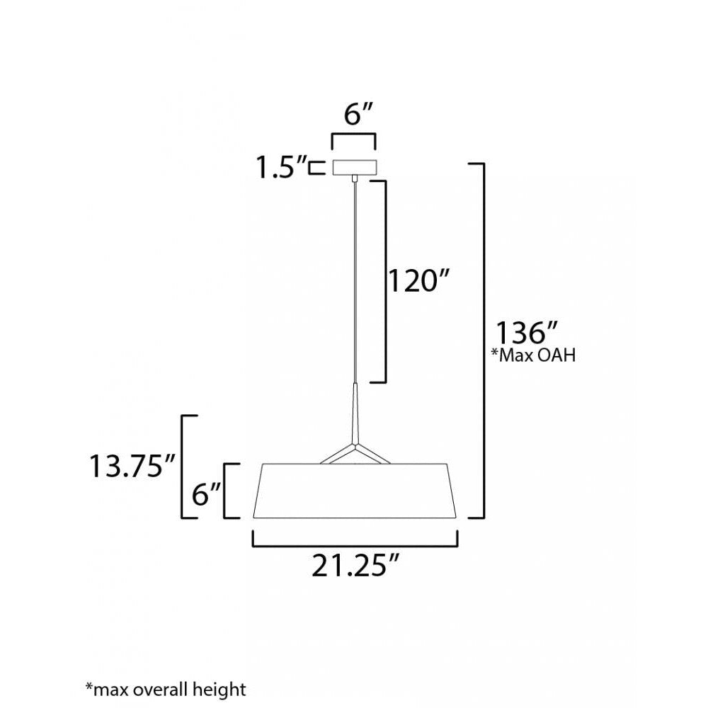 Maxim Lighting PARAMOUNT 10336OFNAB Pendant - Brass