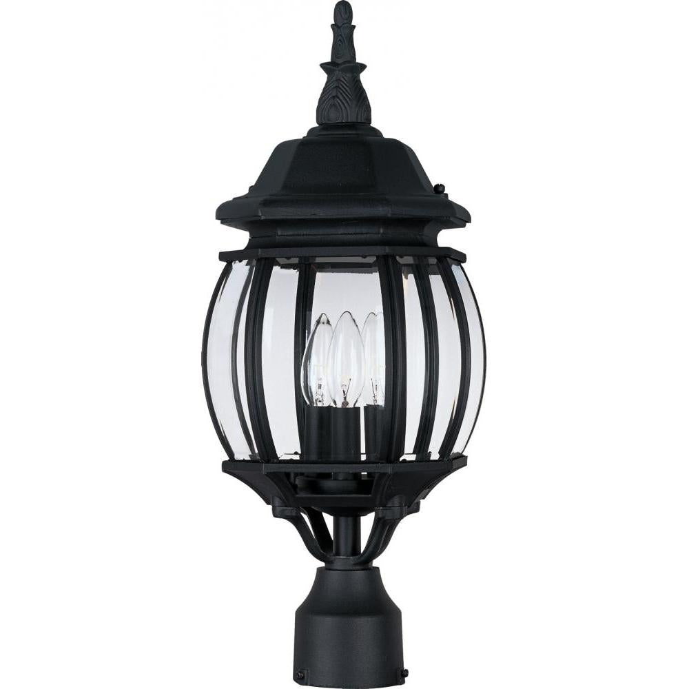 Maxim Lighting 1035BK Crown Hill 8 Inch Outdoor Post Lantern – Black