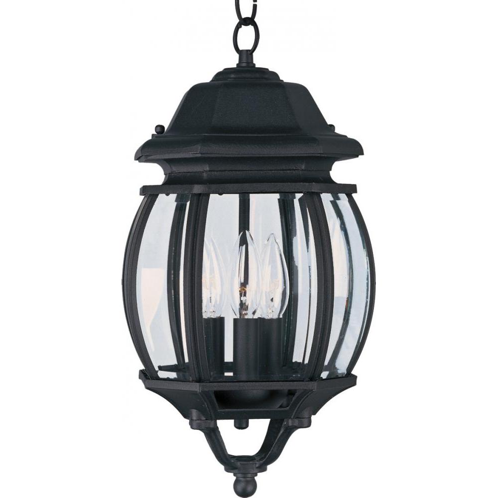 Maxim Lighting 1036BK Crown Hill 7.5 Inch Outdoor Hanging Lantern – Black