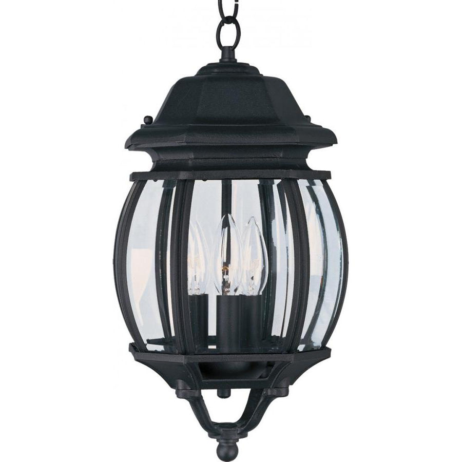 Maxim Lighting 1036BK Crown Hill 7.5 Inch Outdoor Hanging Lantern – Black