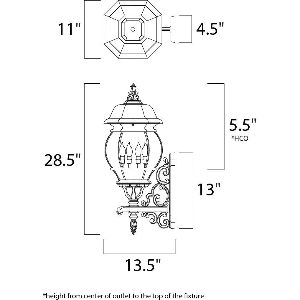 Maxim Lighting CROWN HILL 1037BK Exterior Traditional - Black