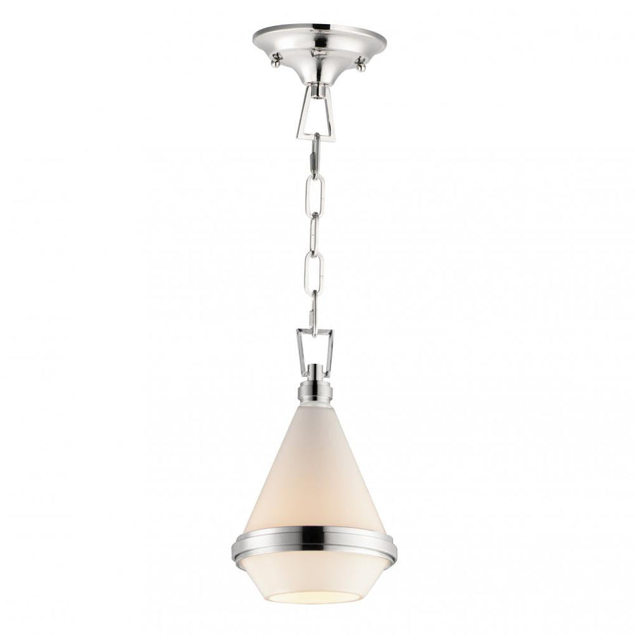 Maxim Lighting 10372WTPN Giza 7.5 Inch Mini Pendant – Polished Nickel