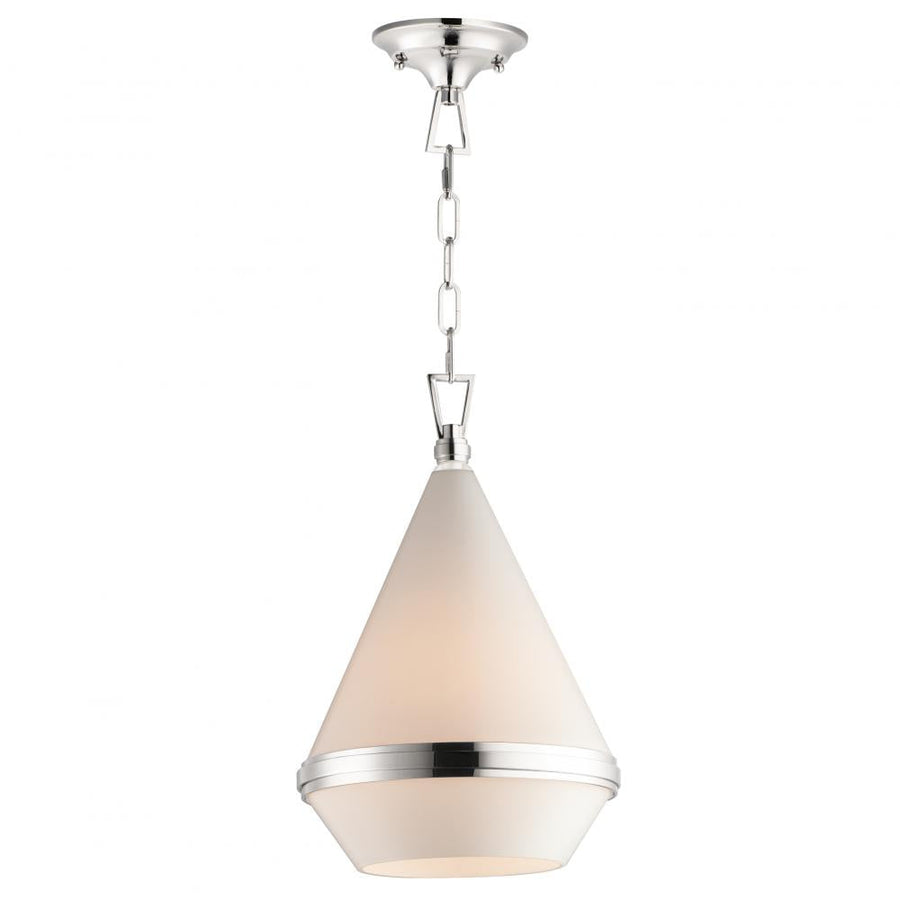 Maxim Lighting 10374WTPN Giza 11.25 Inch Semi Flush Mount Light – Polished Nickel