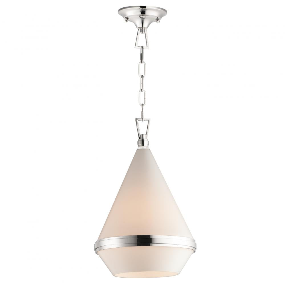 Giza 11.25 Inch Semi Flush Mount Light – Polished Nickel