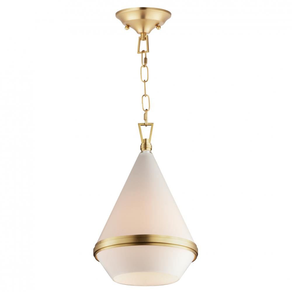 Giza 11.25 Inch Semi Flush Mount Light – Satin Brass