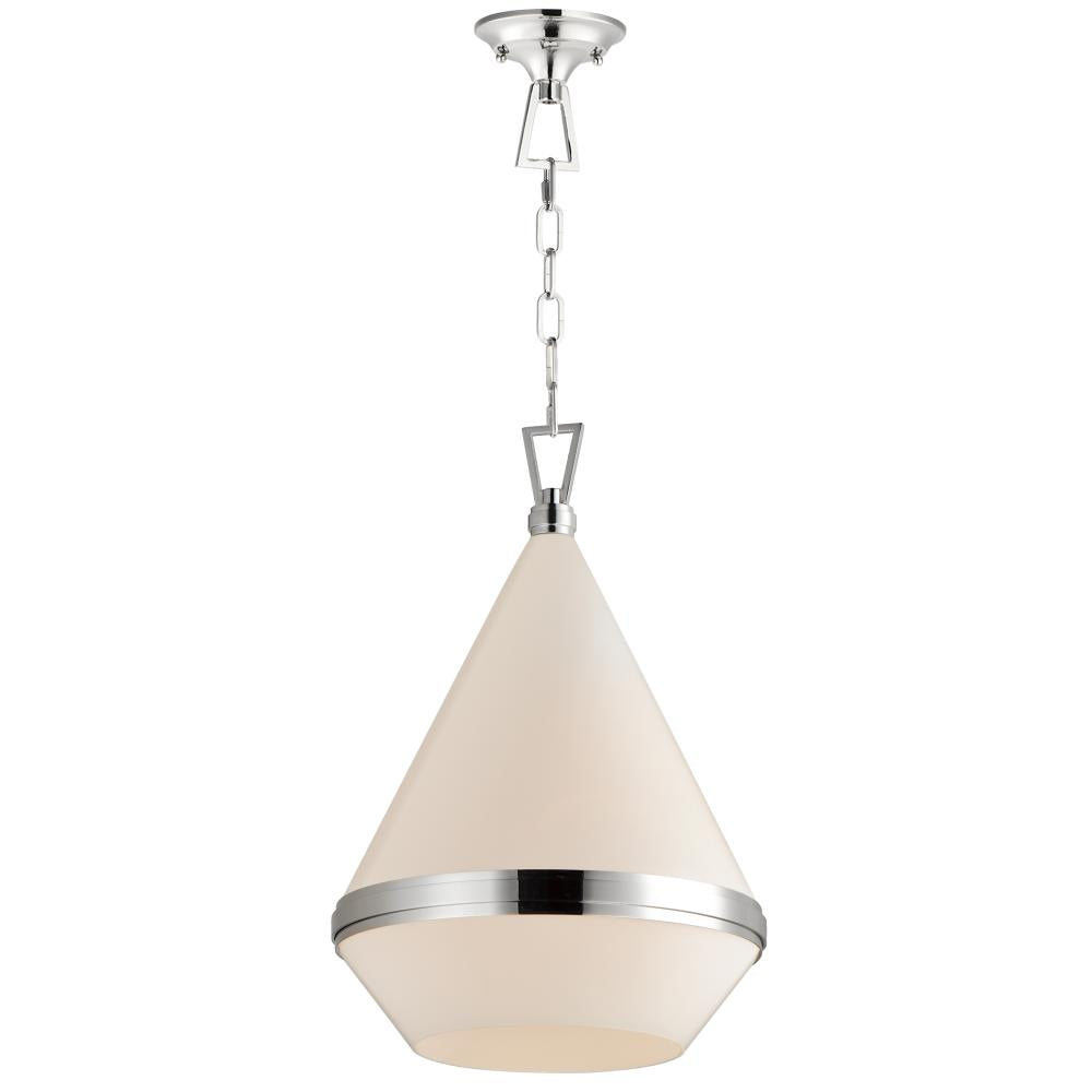 Giza 15.5 Inch Semi Flush Mount Light – Polished Nickel