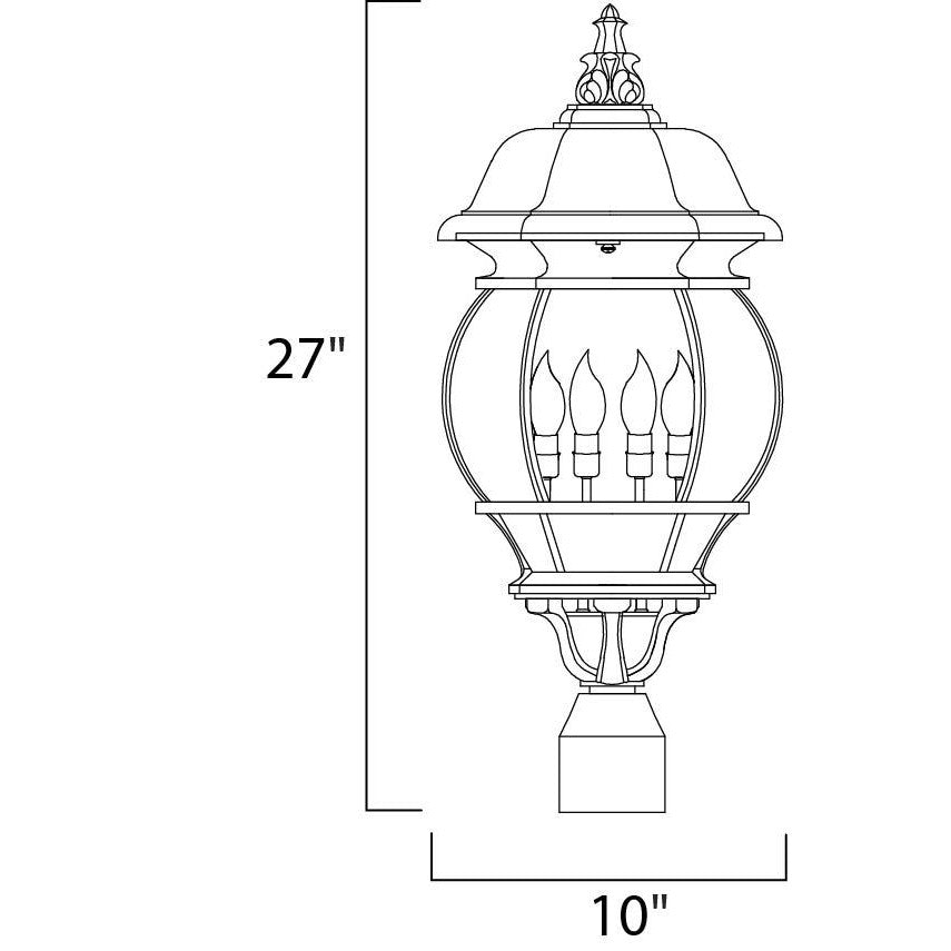 Maxim Lighting CROWN HILL 1038BK Exterior Traditional - Black