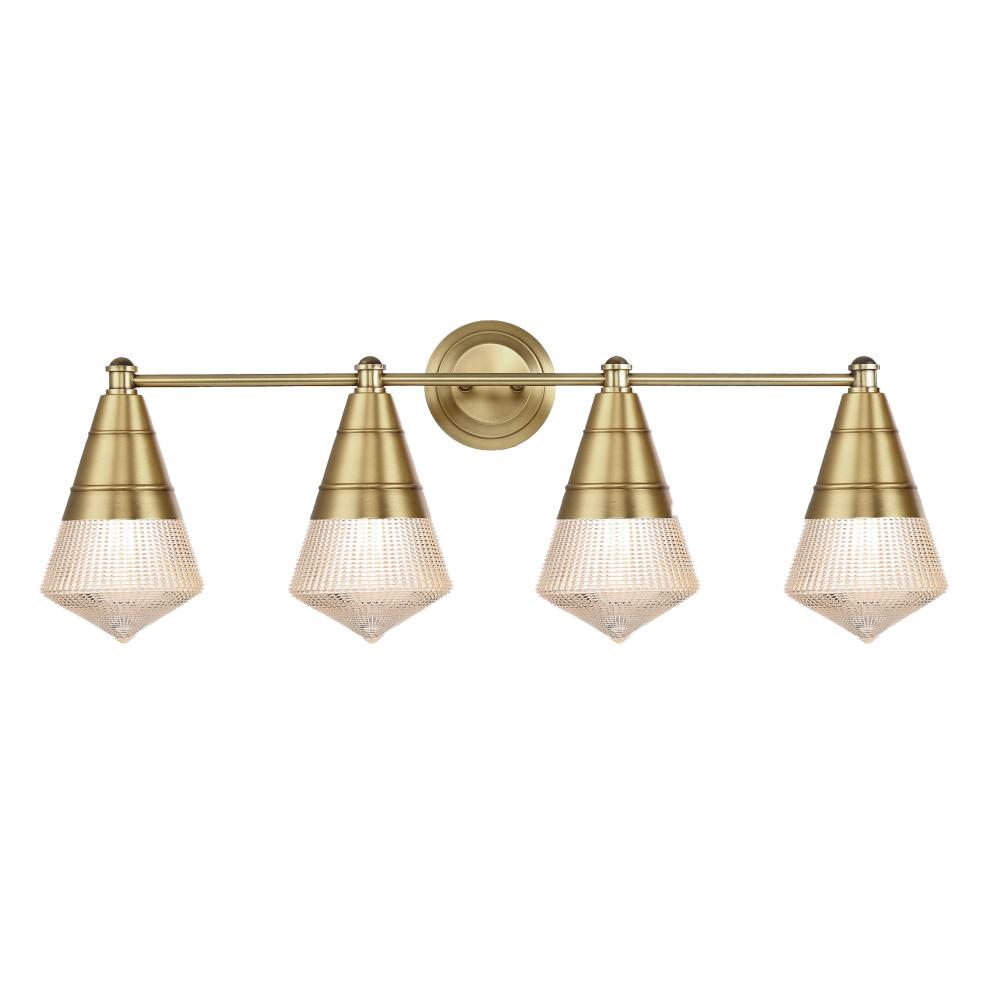 Hargreaves 33.25 Inch Bathroom Vanity - Natural Aged Brass