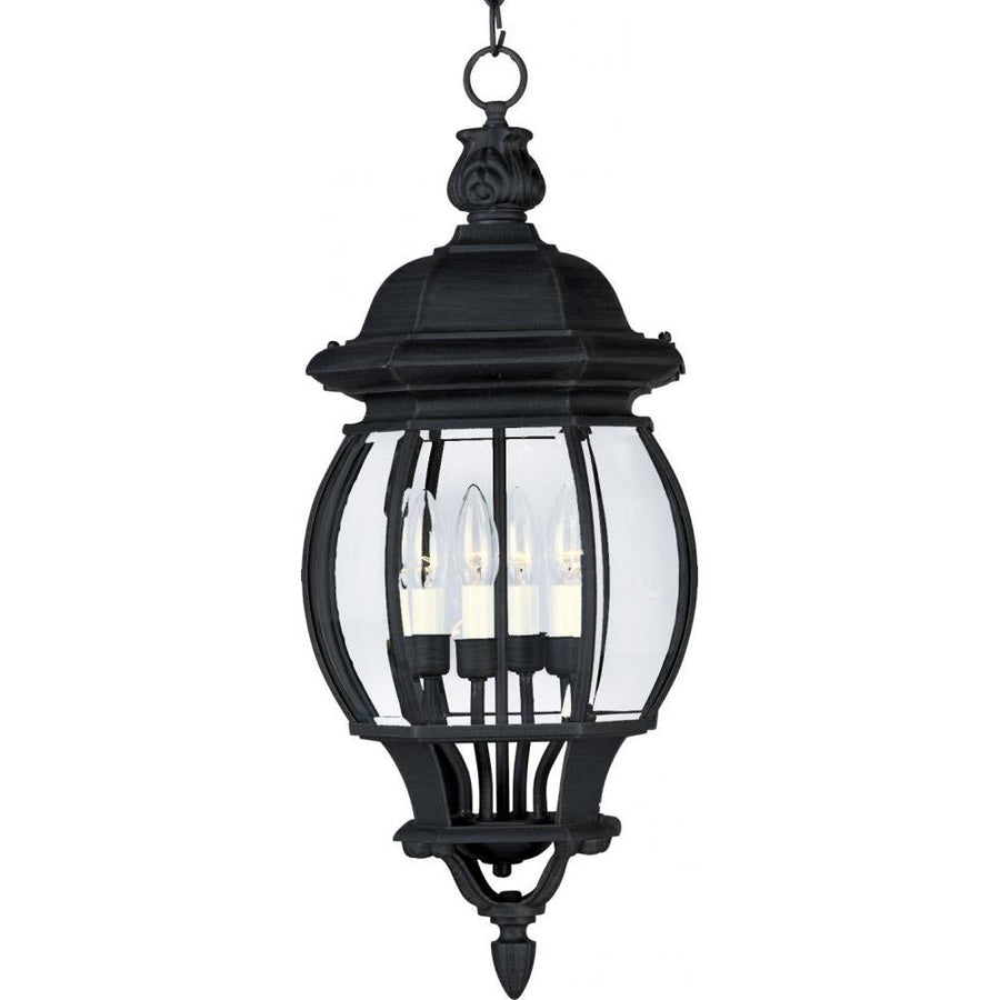 Crown Hill 10 Inch Outdoor Hanging Lantern – Black