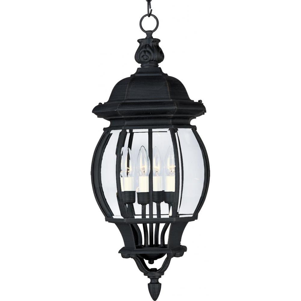 Crown Hill 10 Inch Outdoor Hanging Lantern – Black