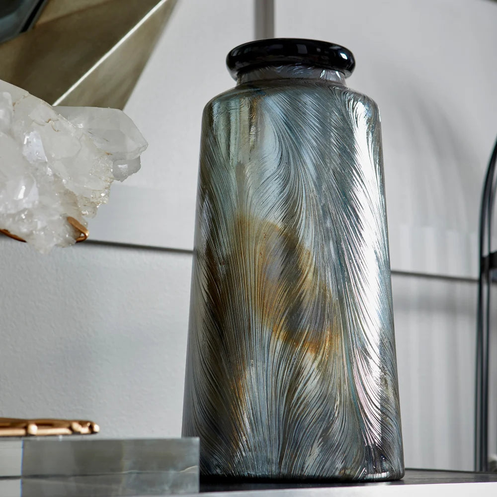 Cyan Design 10451 Cypress Glass Vase Home Decor - Damascus Grey