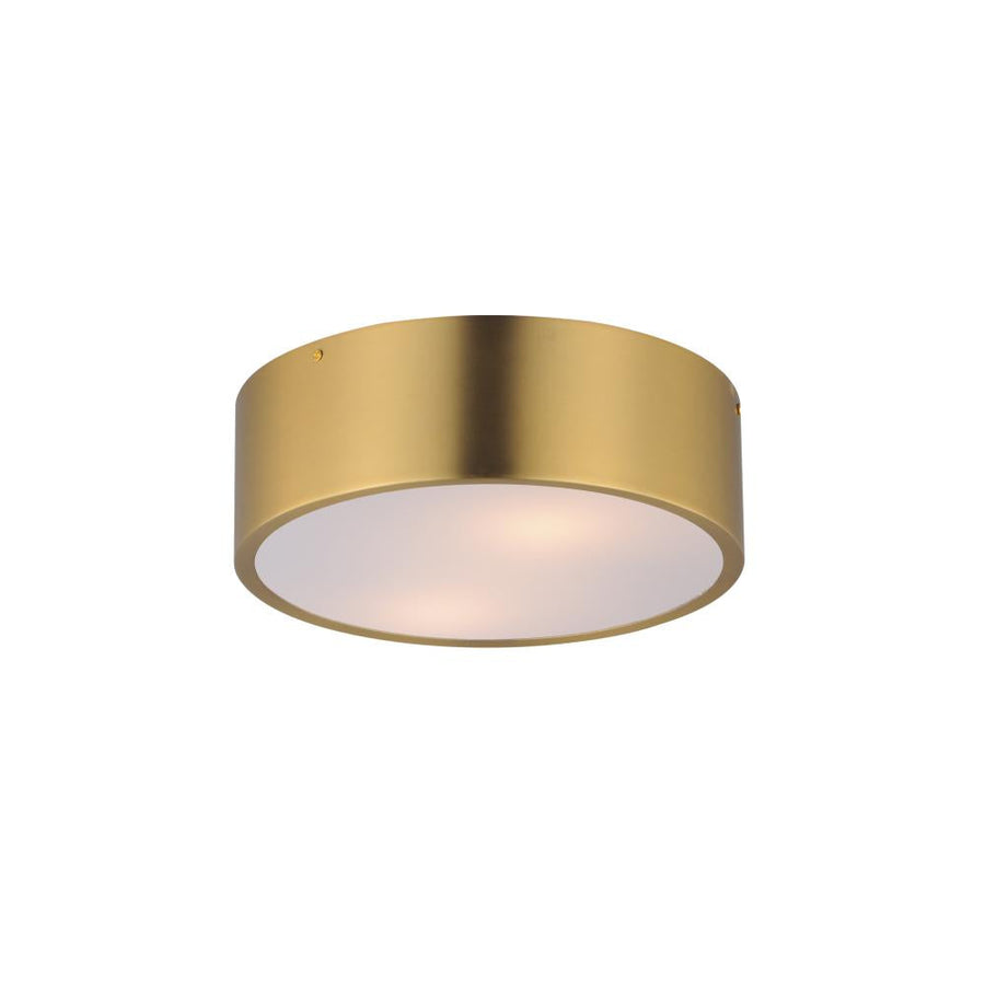Maxim Lighting 10494WTSBR Tommy 12 Inch Flush Mount Light – Satin Brass