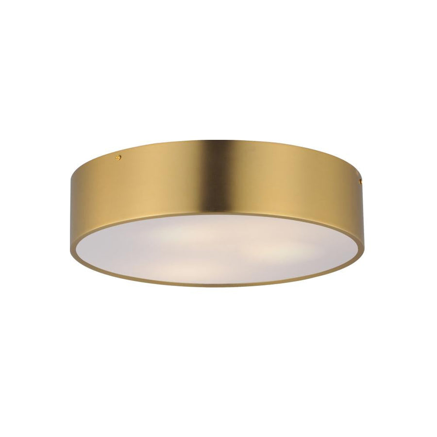 Maxim Lighting 10496WTSBR Tommy 16 Inch Flush Mount Light – Satin Brass