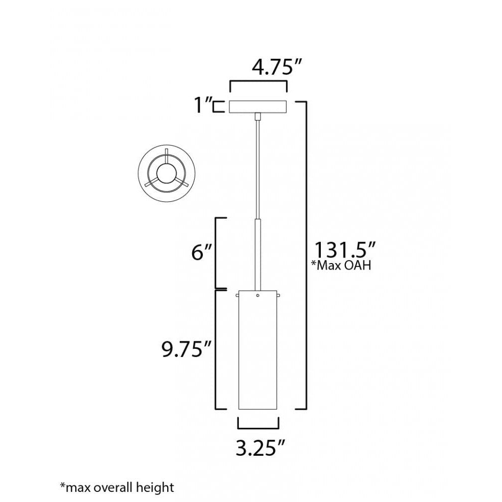 Maxim Lighting BLIZZARD 10511MRPC Mini Pendant - Chrome