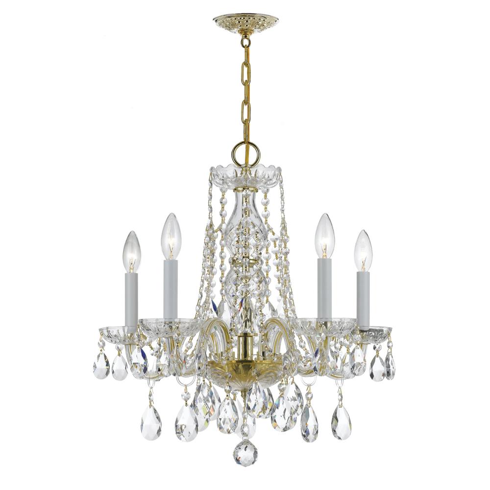 Crystorama TRADITIONAL CRYSTAL 1061-PB-CL-MWP Mini Chandelier Americana - Polished Brass