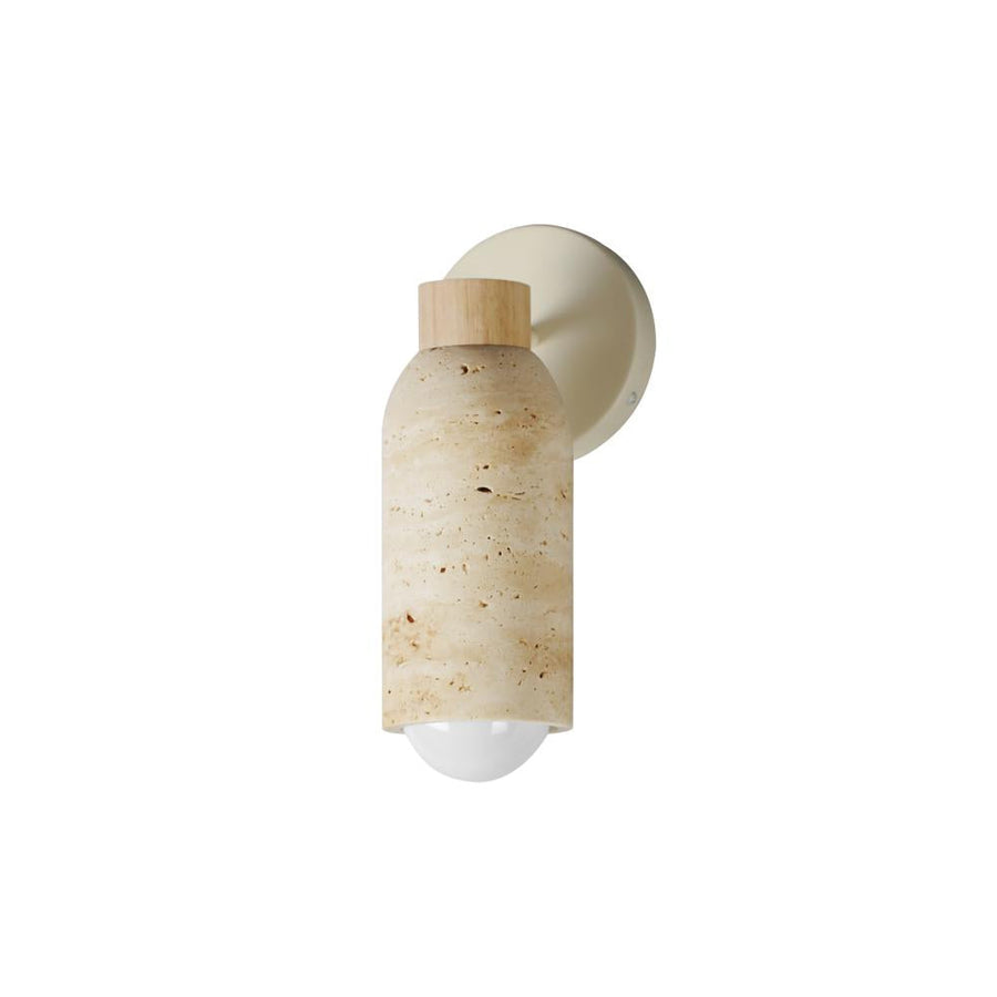 Maxim Lighting 10621TVOY Pompeii 5 Wall Sconce - Travertine / Oyster